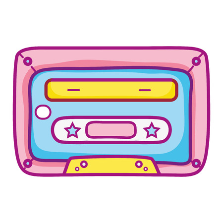 olde cassette stereo tape audio vector illustrationのイラスト素材