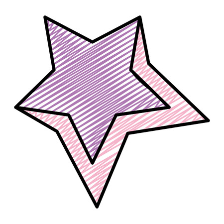 doodle sparkly star pop art design vector illustrationのイラスト素材