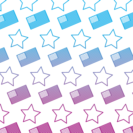 degraded line usa flag nation and star background vector illustrationのイラスト素材
