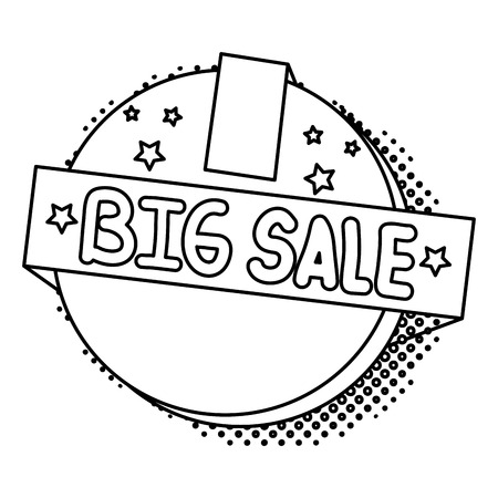 line big sale special label promo vector illustrationのイラスト素材