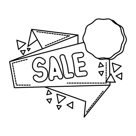 line special store sale label style vector illustrationのイラスト素材