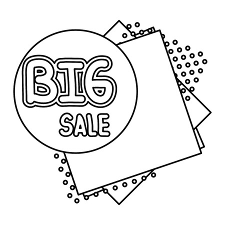 line special sale label shop promo vector illustrationのイラスト素材