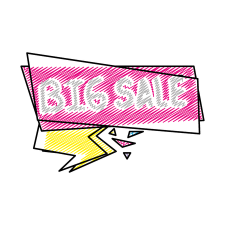 doodle sale special shop label style vector illustrationのイラスト素材
