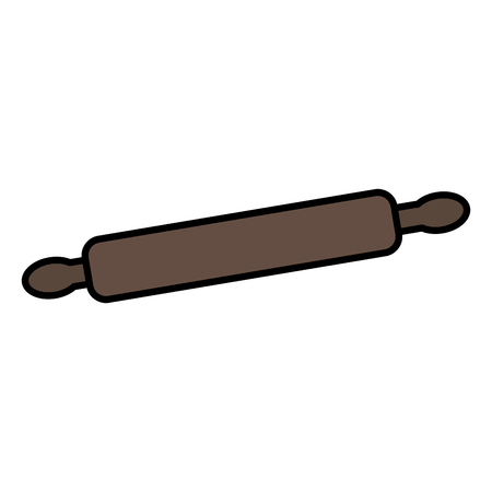 color rolling pin kitchen utensil to cooking vector illustrationのイラスト素材