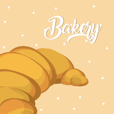 Croissant Delicious and fresh bakery vector illustration graphic designのイラスト素材