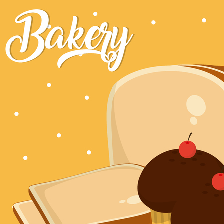 Delicious and fresh bakery products vector illustration graphic designのイラスト素材