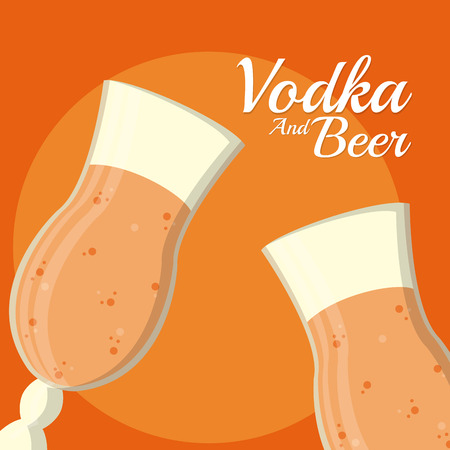 Vodka delicious cocktails vector illustration graphic designのイラスト素材