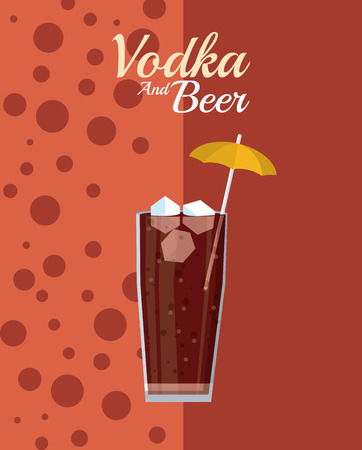 Vodka with soda in cup vector illustration graphic designのイラスト素材