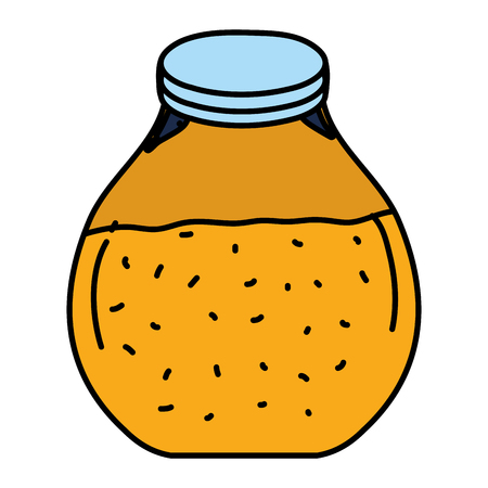 color mason jar with delicious healthy juice vector illustrationのイラスト素材