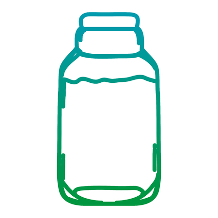 degraded line nature healthy juice mason jar vector illustrationのイラスト素材