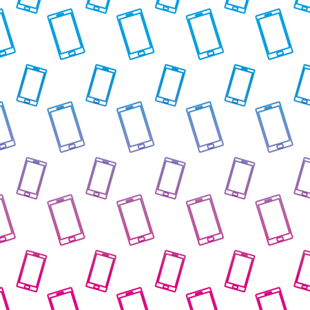 degraded line digital smartphone technology style background vector illustrationのイラスト素材