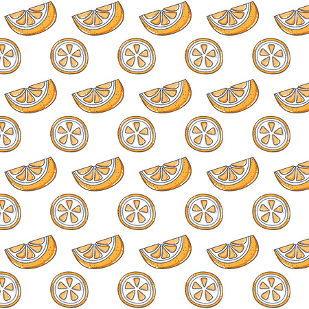 delicious slice orange organic fruit vector illustrationのイラスト素材