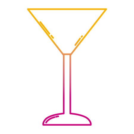 degraded line cup glass fragile object style vector illustrationのイラスト素材