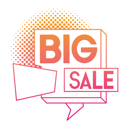 degraded line big business sale discount offer vector illustrationのイラスト素材