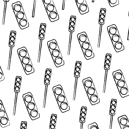 grunge traffic light urban object background vector illustrationのイラスト素材