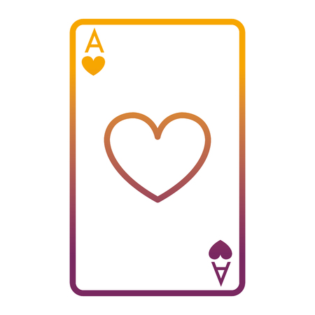degraded line A of hearts poker card game vector illustrationのイラスト素材