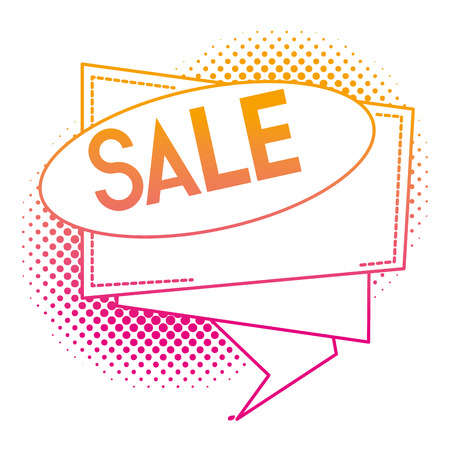 degraded line market special sale price discount vector illustrationのイラスト素材