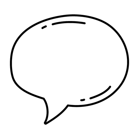 line chat bubble text graphic message vector illustationのイラスト素材