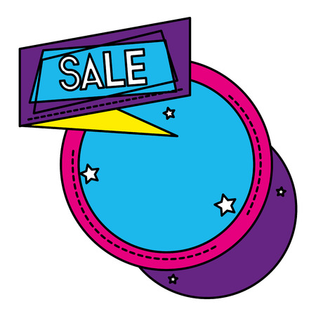 color offer sale special tag design vector illustrationのイラスト素材