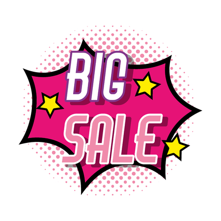 Big sale pop colorful art style poster vector illustration graphic designのイラスト素材