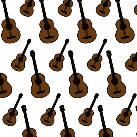 color guitar music instrument style background vector illustrationのイラスト素材