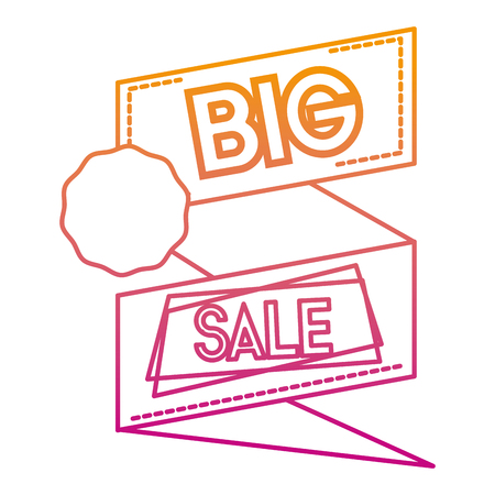 degraded line big sale promotion label offer vector illustrationのイラスト素材