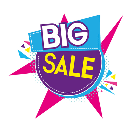 big offer sale label message vector illustrationのイラスト素材