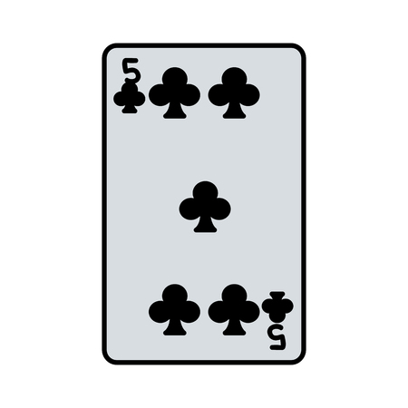 color five clovers casino card game vector illustrationのイラスト素材