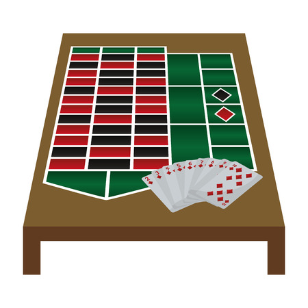 casino cards rentals fortune game vector illustrationのイラスト素材