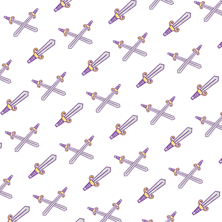 swords medieval weapon design background vector illustrationのイラスト素材