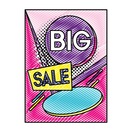 doodle special big sale price offer vector illustrationのイラスト素材