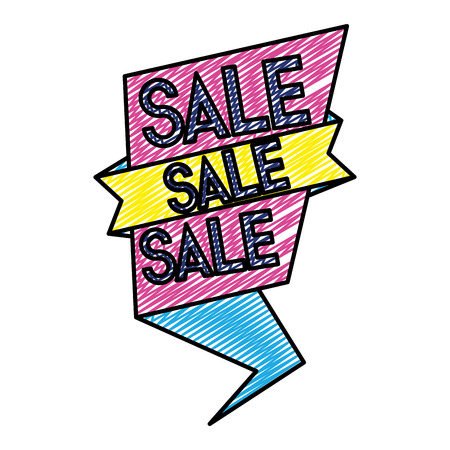 doodle special big sale store offer vector illustrationのイラスト素材
