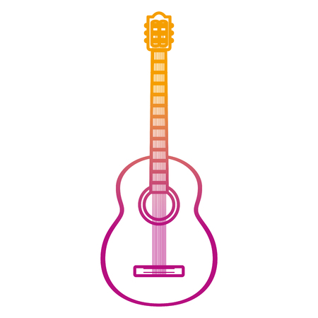 degraded line guitar instrument music art style vector illustrationのイラスト素材