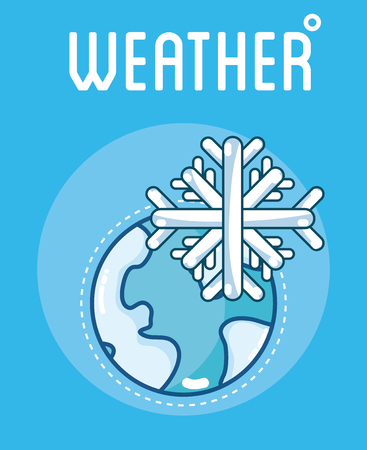 Weather season card with snowy world vector illusttration graphic designのイラスト素材