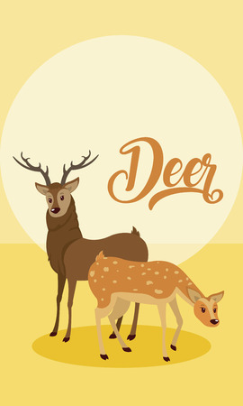 Cute animals cartoons over colorful background vector illustration graphic designのイラスト素材