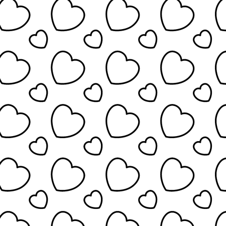 line heart shape symbol of love background vector illustrationのイラスト素材
