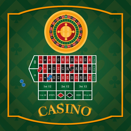 Casino roulette leisure game concept vector illustration graphic designのイラスト素材