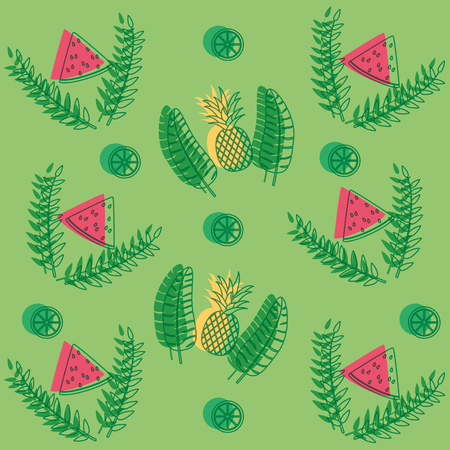 Summer wallpaper cartoons pattern vector illustration graphic designのイラスト素材