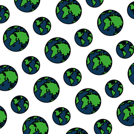 color global earth planet map backgroundのイラスト素材