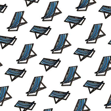 doodle beach chair comfortable object backgroundの写真素材