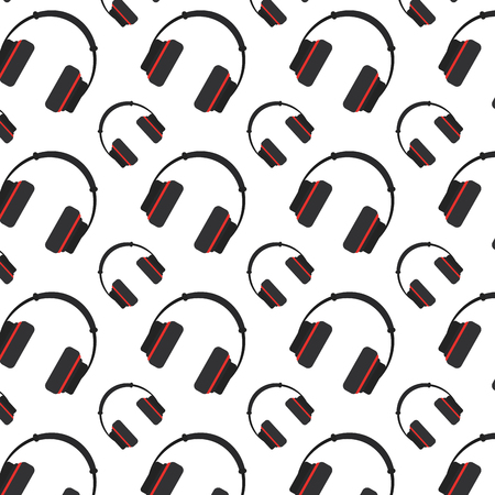 music headphone object technology background vector illustrationのイラスト素材