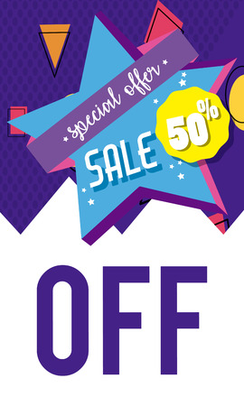 Big sale shopping memphis colorful banner and poster vector illustration graphic designのイラスト素材