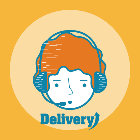 Delivery service cartoonのイラスト素材