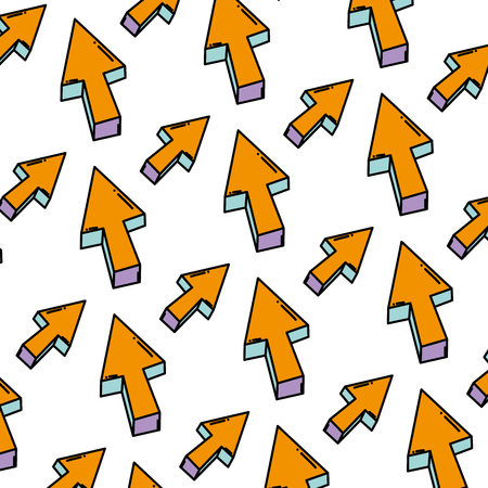 color pictogram arrow sign direction background vector illustrationのイラスト素材