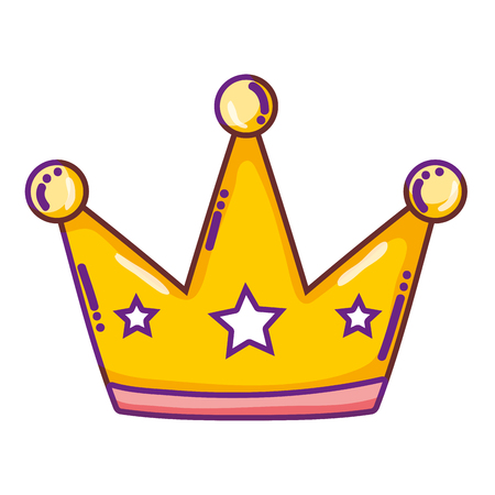 luxury crown object with stars style vector illustrationのイラスト素材