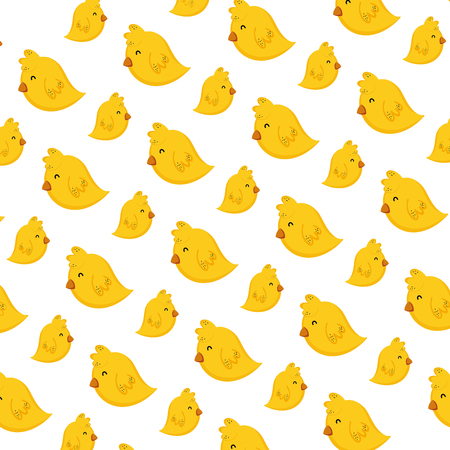 cute chick farm animal background vector illustrationのイラスト素材