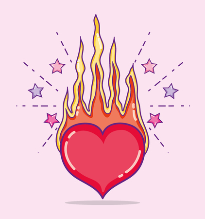 Love and cute cartoons card vector illustration graphic designのイラスト素材