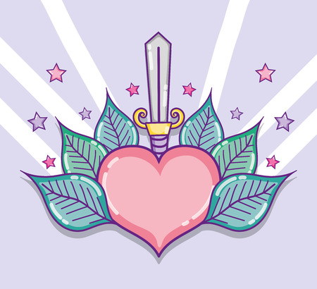 Love and cute cartoons card vector illustration graphic designのイラスト素材