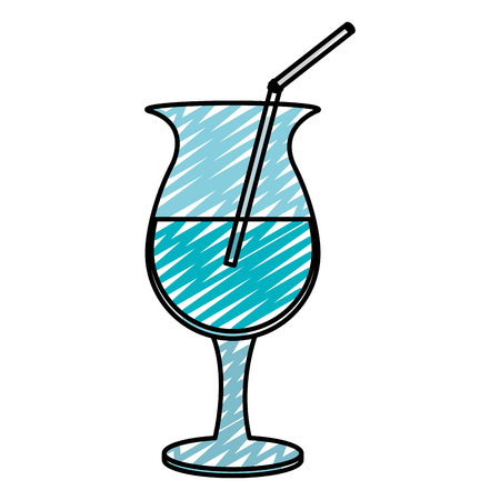 doodle fresh smoothie sweet beverage in the glassの写真素材