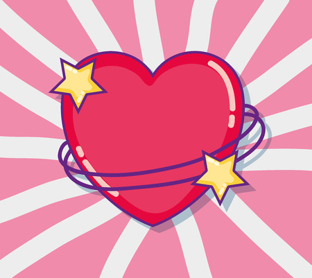 Love and hearts card cute cartoons vector illustration graphic designのイラスト素材